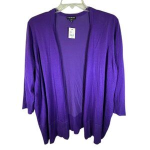 Lane Bryant New with Tags Plus Size Purple Open Front Cardigan- Size 22/24
